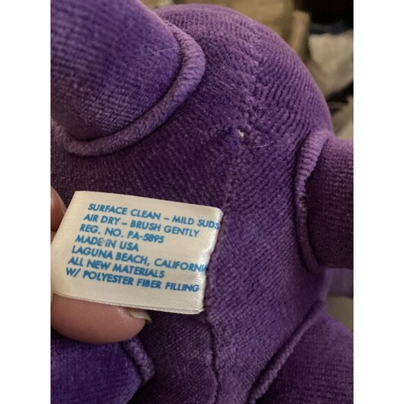 Funny Friends Fish Plush Purple Blue Eyes 8" x 14" Soft Jennifer Mazur Toy - Picture 8 of 13